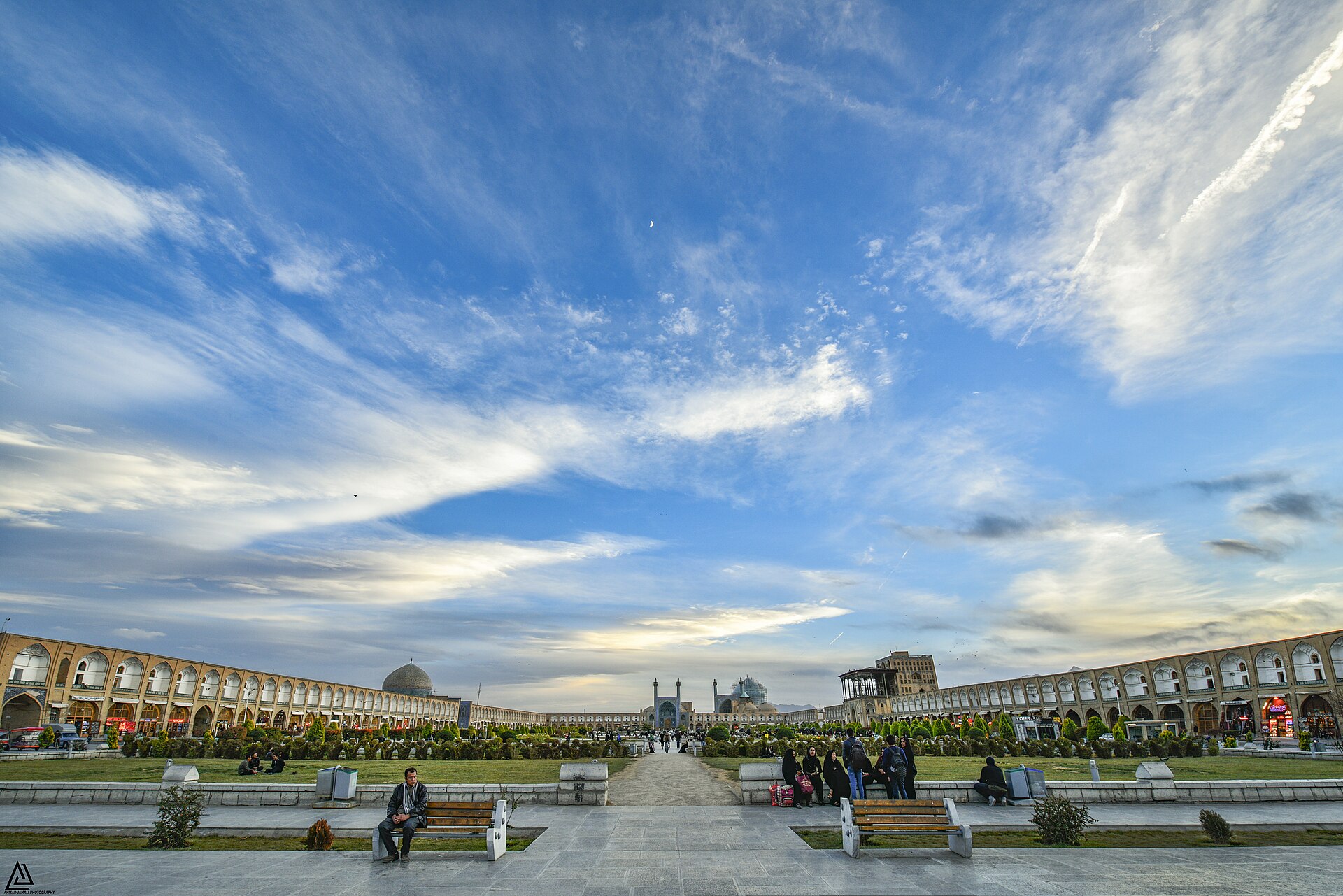 Naqsh-e Jahan Square in Isfahan, the magnificent centre of the Safavid capital and a UNESCO World Heritage site.