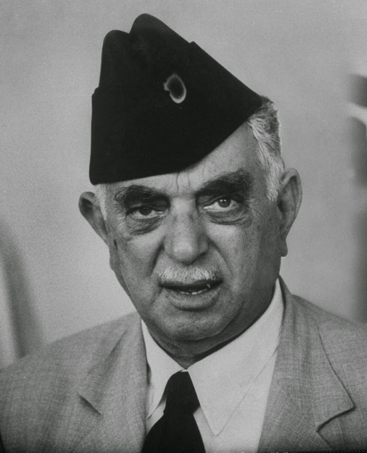 Nuri al-Said, who served many terms as prime minister during the era of the British-backed monarchy in the mid twentieth century. A dominant and divisive figure, he was killed in the 1958 revolution that overthrew the king.