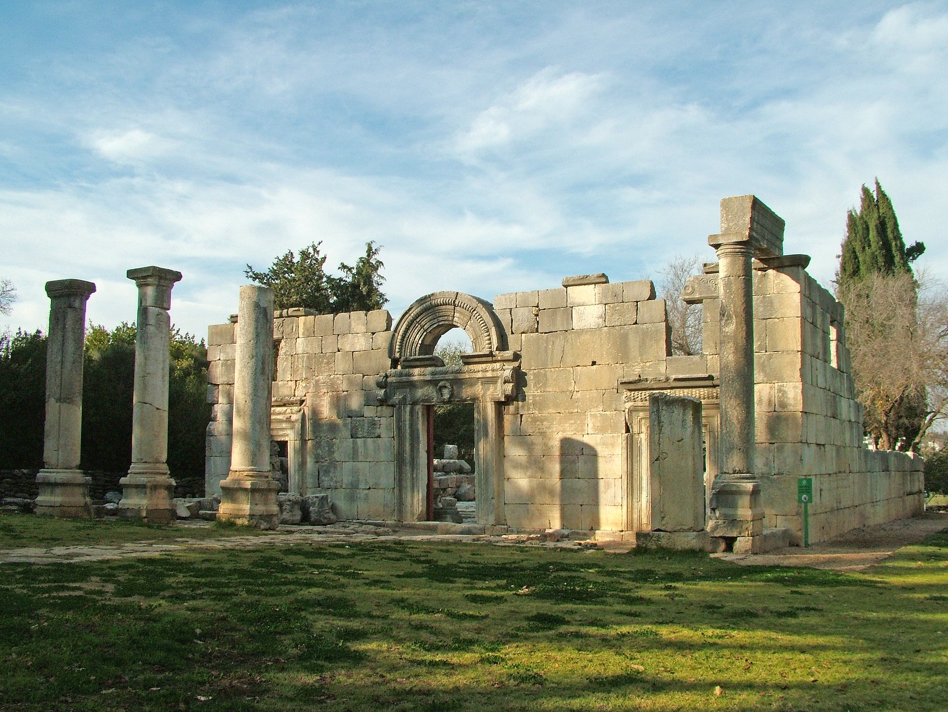 The ruins of a synagogue at Bar'am in the Galilee, built around the third century AD. It is evidence that Jewish life and worship continued in the land long after the Roman destruction of the Temple.