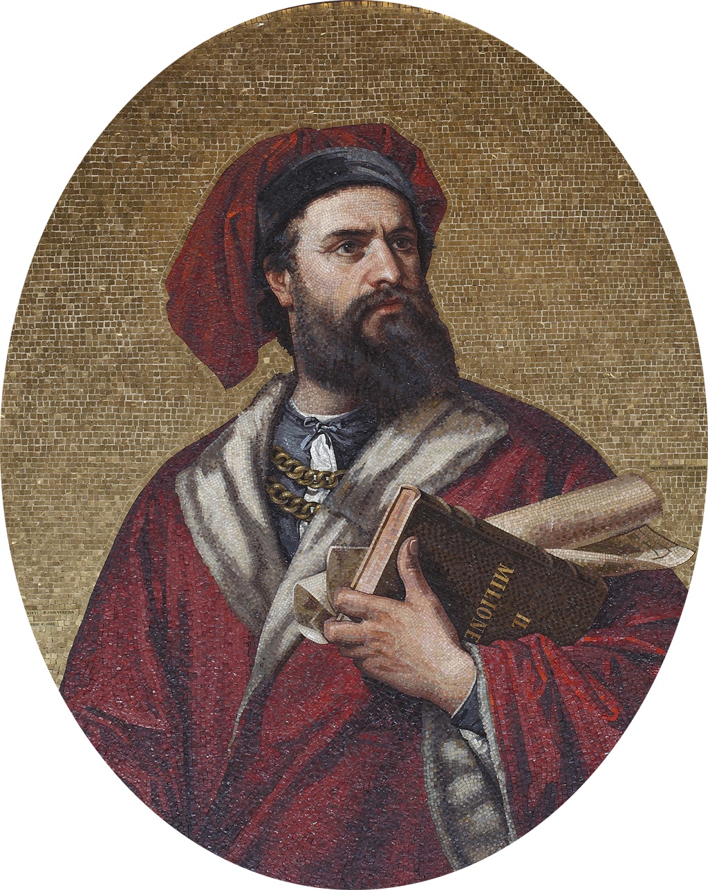 Marco Polo, the Venetian merchant who travelled to China in the thirteenth century. His account of the riches of Asia fascinated medieval Europe and helped inspire the later age of exploration.