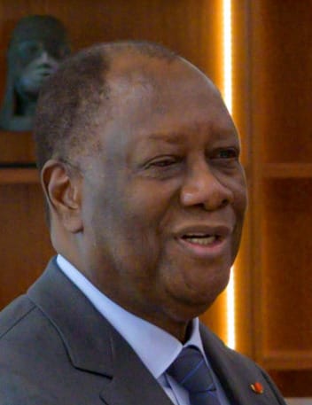 Alassane Ouattara, president of Ivory Coast since 2011. He took office only after a deadly post-election crisis, and has overseen an economic boom, though his repeated further terms in power have been sharply disputed.