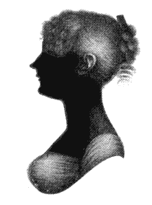A silhouette of Cassandra, Jane's beloved sister and closest companion.