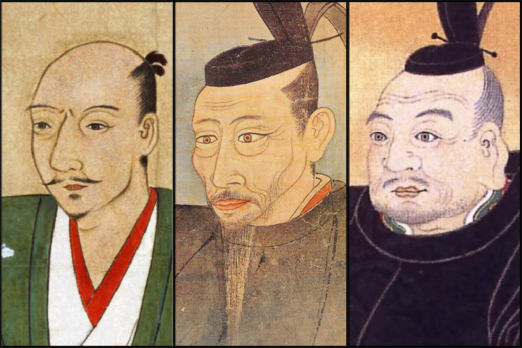 The three unifiers, Oda Nobunaga, Toyotomi Hideyoshi, and Tokugawa Ieyasu (late 1500s). In a single generation they ended over a century of civil war, and Ieyasu's victory in 1600 founded the Tokugawa shogunate that would rule Japan for more than 250 years.