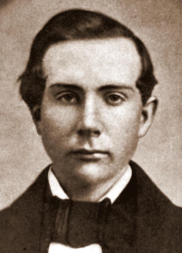 Rockefeller at age 18, near the start of his career as a bookkeeper.