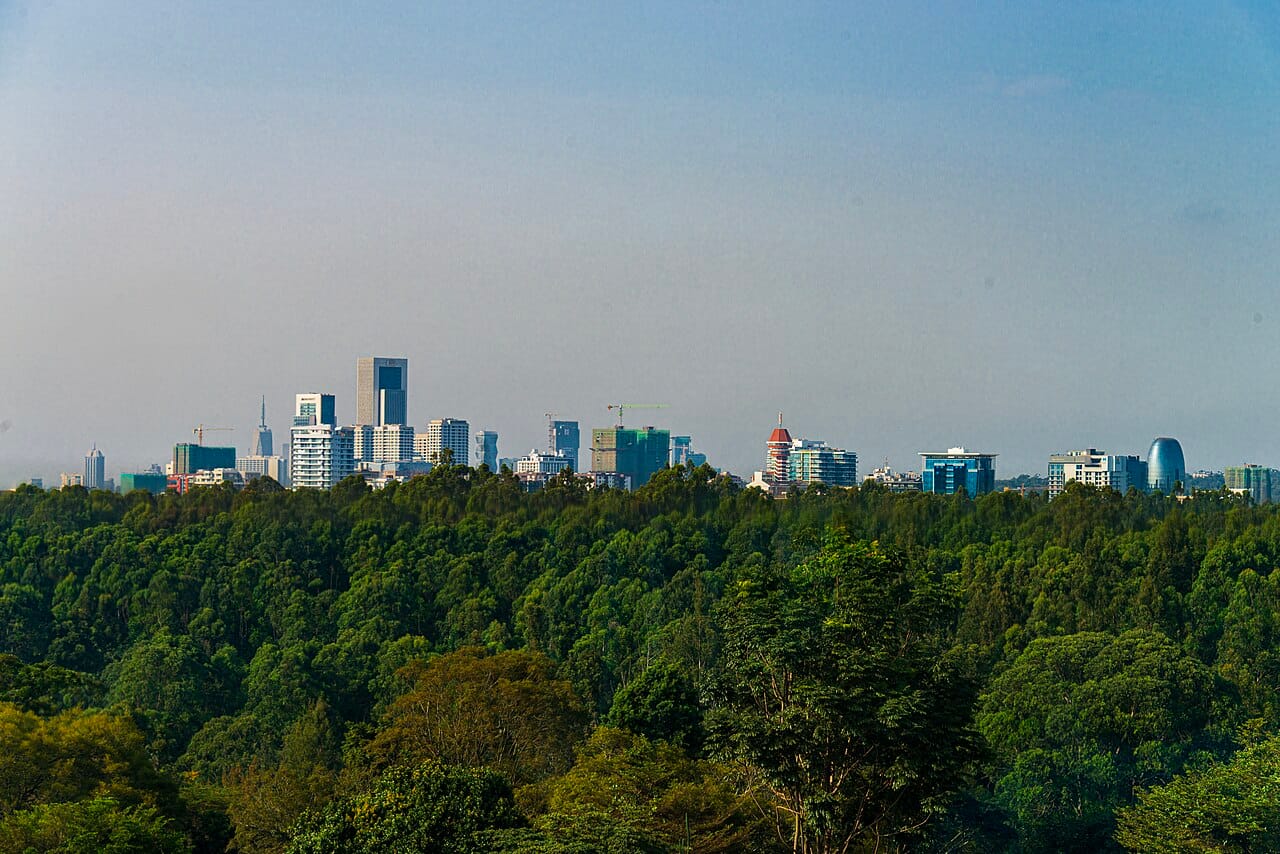 The skyline of Nairobi, the capital of Kenya and the largest city in East Africa. A fast-growing hub of finance, technology, and international organisations, it embodies the youthful energy and ambition of the region.