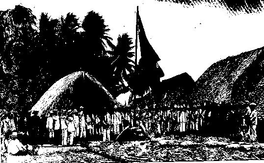 The declaration of a British protectorate on the atoll of Abemama in the 1890s. To regulate the whalers and traders working the islands, Britain took the Gilbert Islands under its protection, later joining them with the Ellice Islands as a colony.
