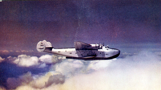 A Boeing 314 Clipper flying boat in 1940. The great long-range Clippers that opened trans-Pacific air travel in the 1930s hopped between remote islands, including Kiribati's Canton Island in the Phoenix group, a strategic stepping stone across the ocean.