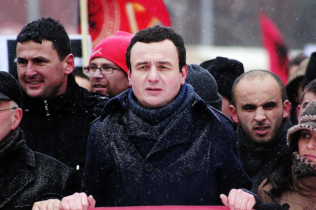 Albin Kurti, the dominant figure in Kosovo's recent politics and its prime minister, whose left-nationalist Vetevendosje movement came to power in 2021 promising clean government and a firmer stance toward Serbia and the Serb-majority north.