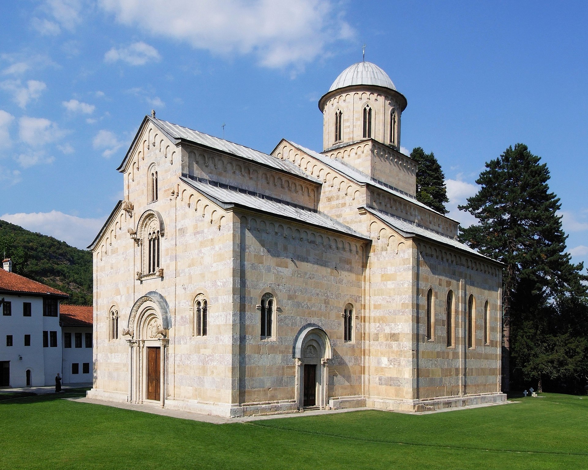 The Visoki Decani Monastery, a masterpiece of medieval Serbian architecture and a World Heritage site. Such monasteries are the root of Serbia's deep historical and religious attachment to Kosovo.