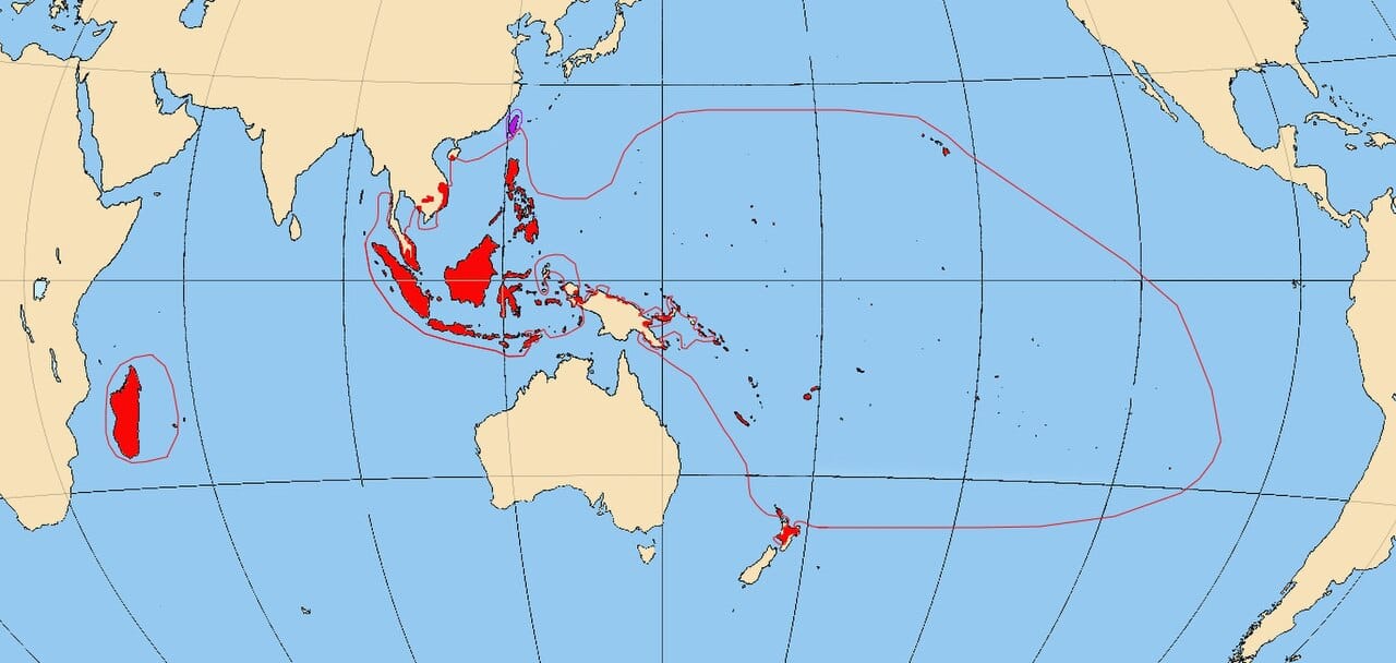 The Austronesian family. Its spread across the Pacific and Indian Oceans traces one of the most remarkable migrations in human history.