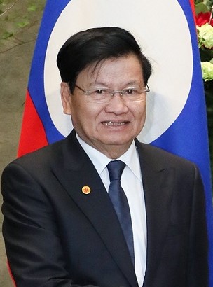 Thongloun Sisoulith, the president of Laos and head of the ruling Lao People's Revolutionary Party. In the one-party state the same small leadership holds both the top government and party posts.
