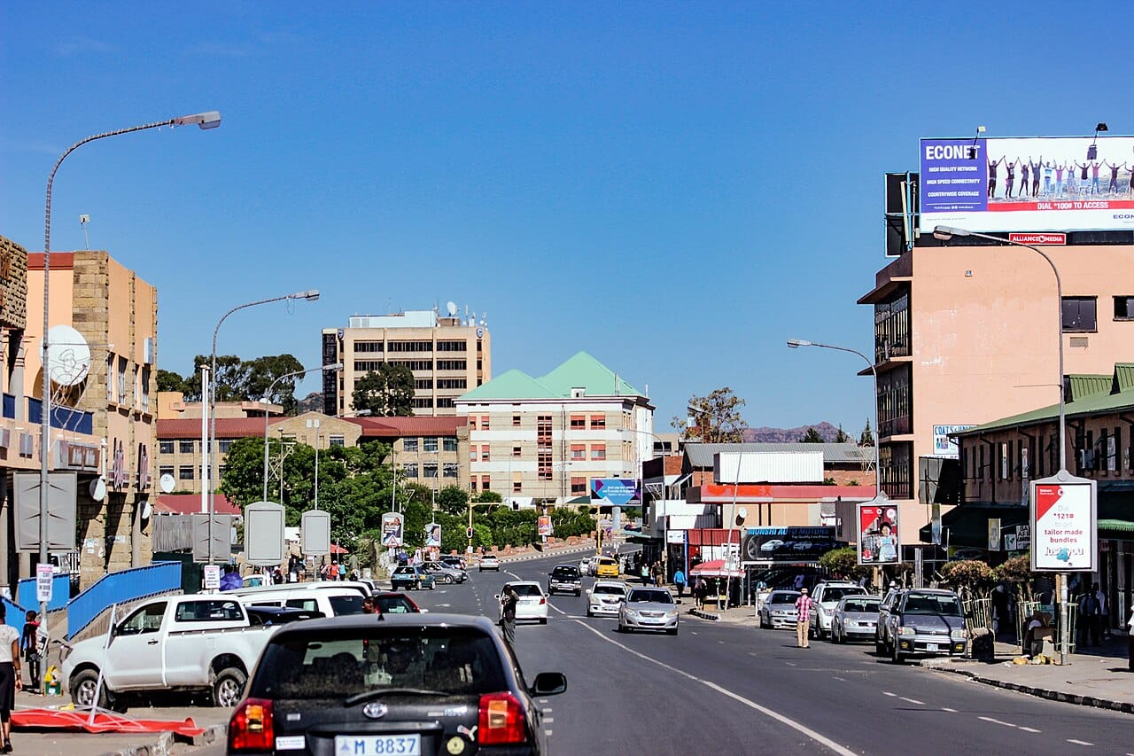 Maseru, the capital and largest city of Lesotho, on the South African border. The lowland city is the seat of a mountain kingdom whose people, deeply tied to their highlands, have long crossed into South Africa for work.