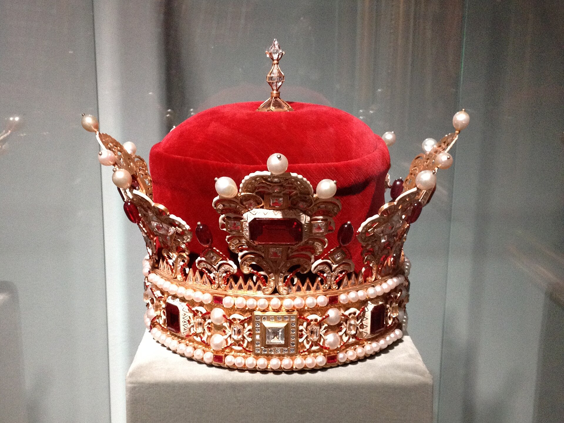 The princely hat of Liechtenstein, the ducal crown of the ruling house. The principality created in 1719 took the family's name rather than the other way round, which is unusual among European states.