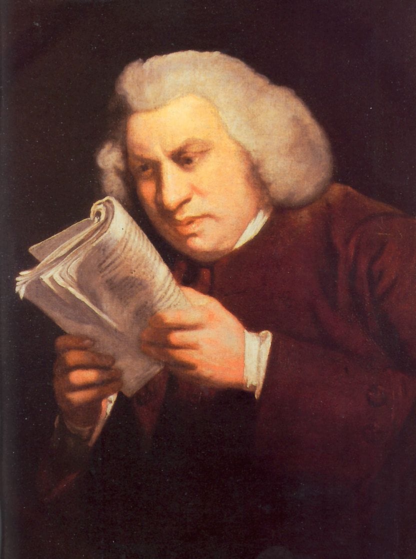 Samuel Johnson, whose criticism combined biographical context with evaluative judgement, a combination later approaches attacked from opposite directions.