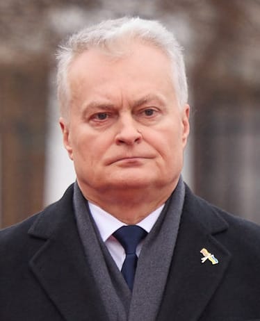 Gitanas Nauseda, president of Lithuania since 2019. In the country's semi-presidential system the directly elected head of state leads foreign and defence policy, a role of real weight for a small nation on NATO's eastern edge.