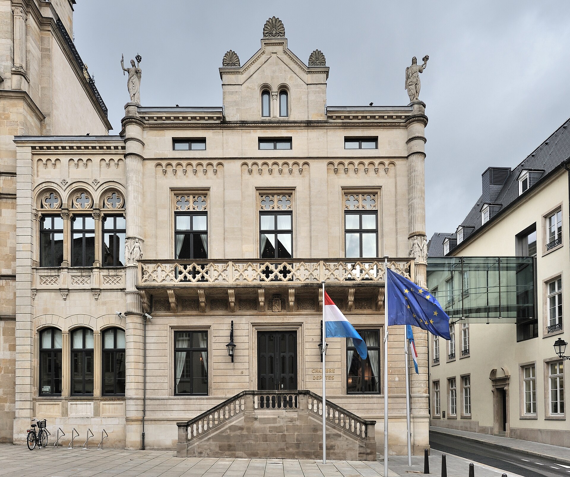 The chamber of the Luxembourg parliament, the Chamber of Deputies. A stable consensus democracy, the tiny country plays an outsized role in Europe and hosts several of the European Union's institutions.