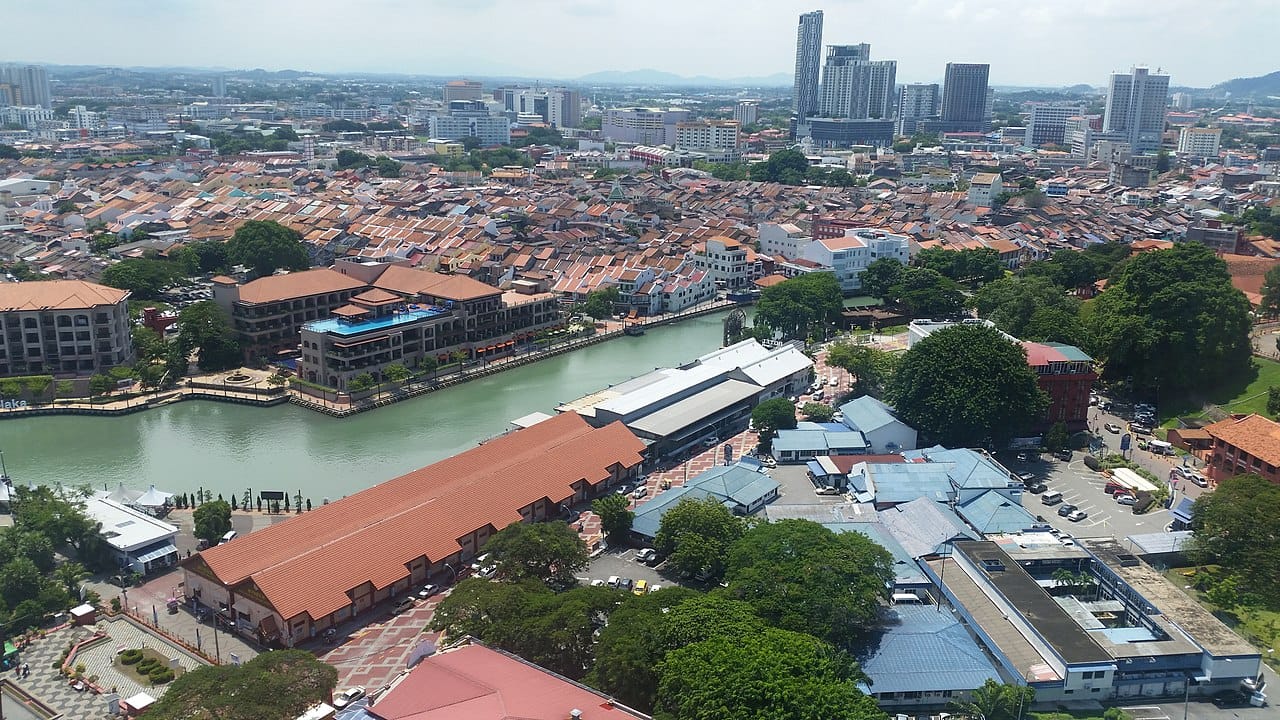The city of Malacca, whose fifteenth-century sultanate was one of the greatest trading ports in the world. Commanding the strait that carries much of the world's shipping, it was a centre for the spread of Islam across Southeast Asia.