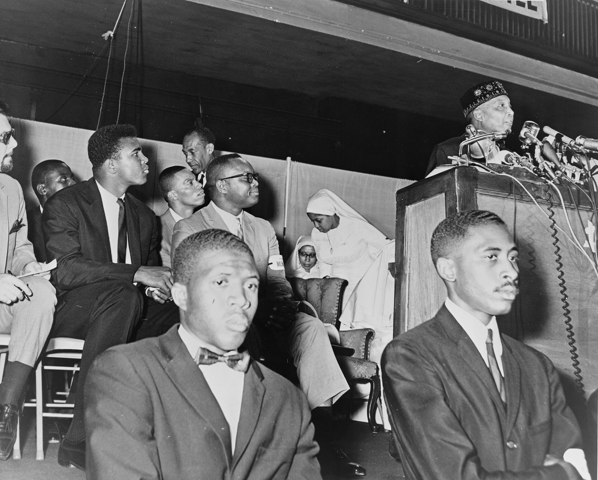 Malcolm X with the boxer Muhammad Ali, whom he befriended.
