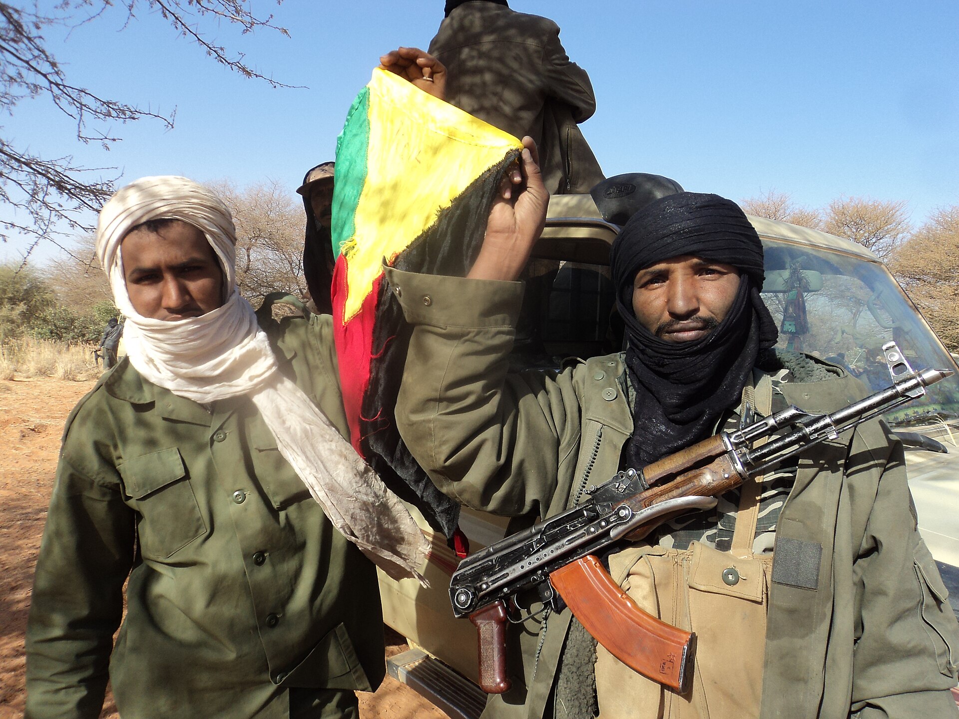 Tuareg fighters in northern Mali, reflecting the instability that has troubled the country's desert north. Credit: Magharebia (CC BY 2.0).