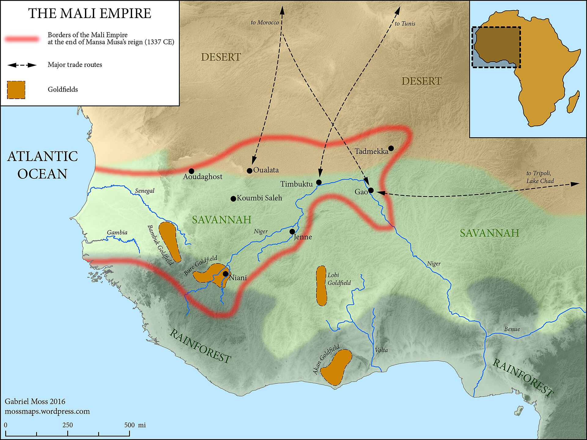 The Mali Empire reached a great extent during Mansa Musa's rule.