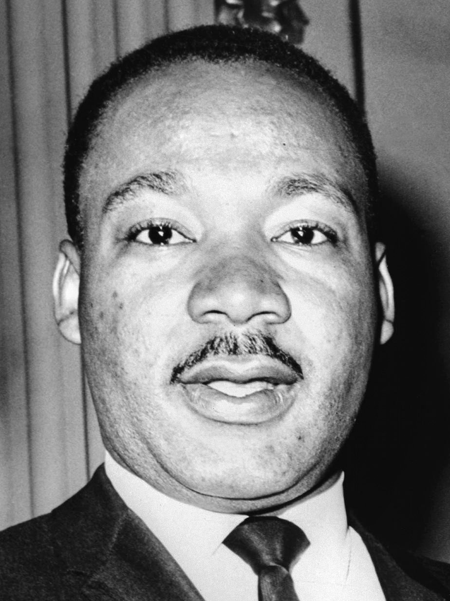 A portrait of Martin Luther King Jr., the voice of the civil rights movement.