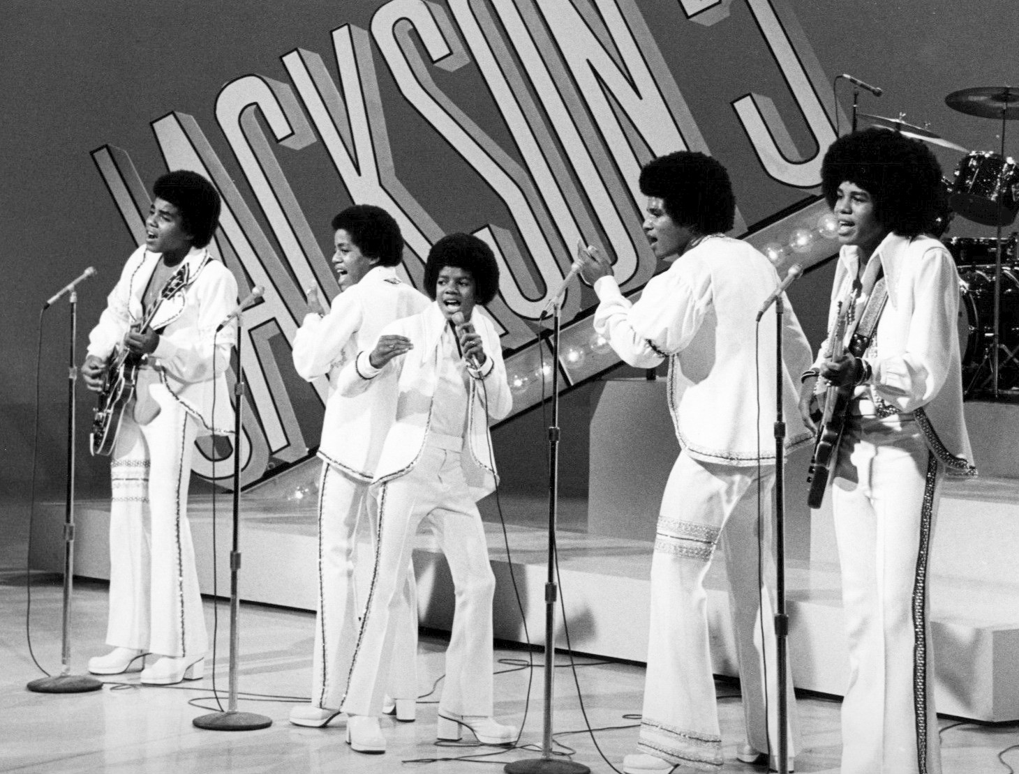 Michael, center, as a young member of the Jackson 5.