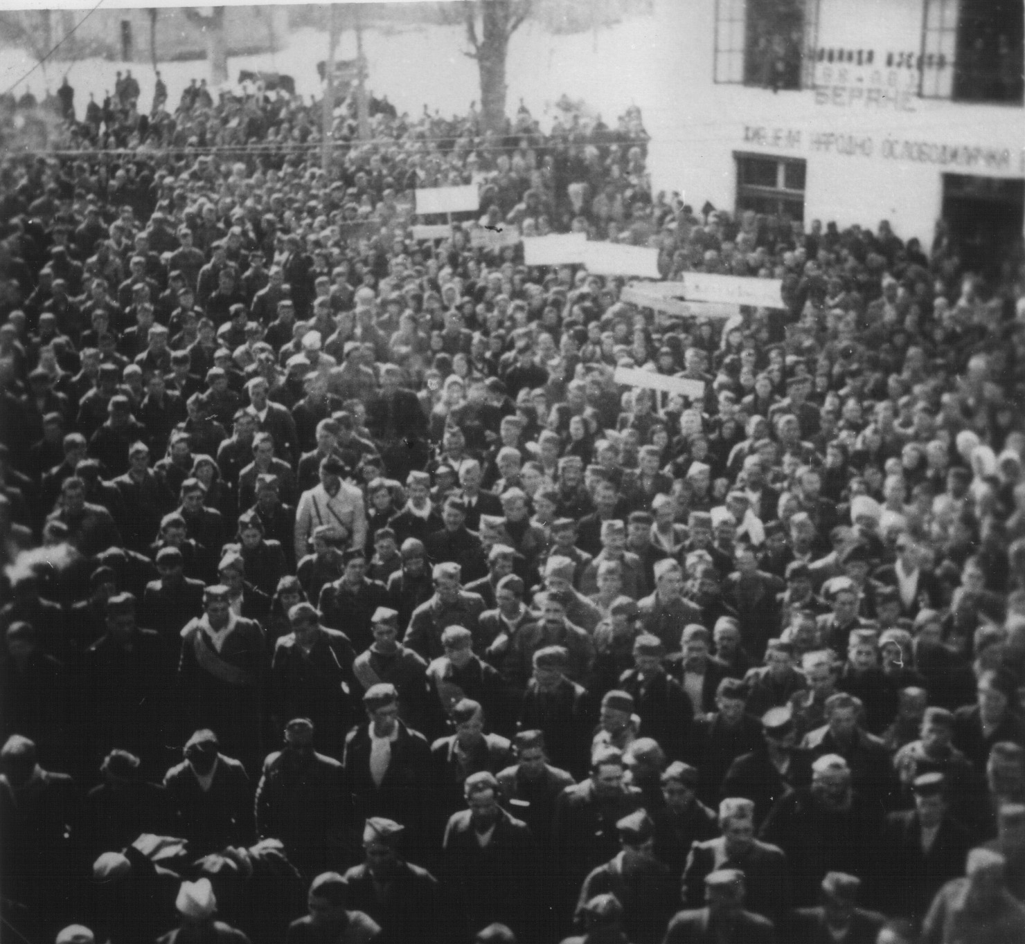 The assembly of 1918 that voted to unite Montenegro with Serbia in the new Yugoslav state. The controversial decision ended Montenegro's independent kingdom and remains a divisive memory in the country's politics.
