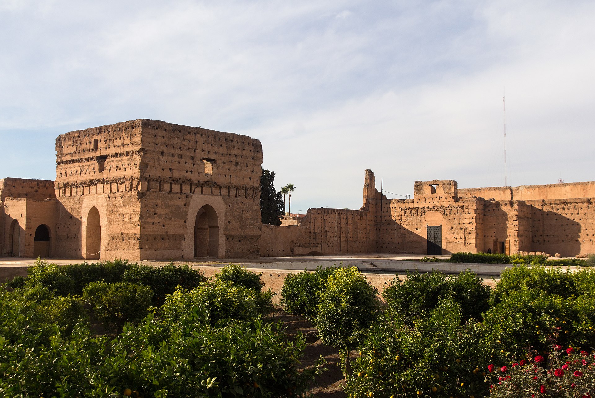 The tombs of the Saadi dynasty in Marrakesh, richly decorated resting place of the sultans who led Morocco's sixteenth-century golden age, when Saharan trade brought the kingdom great wealth.