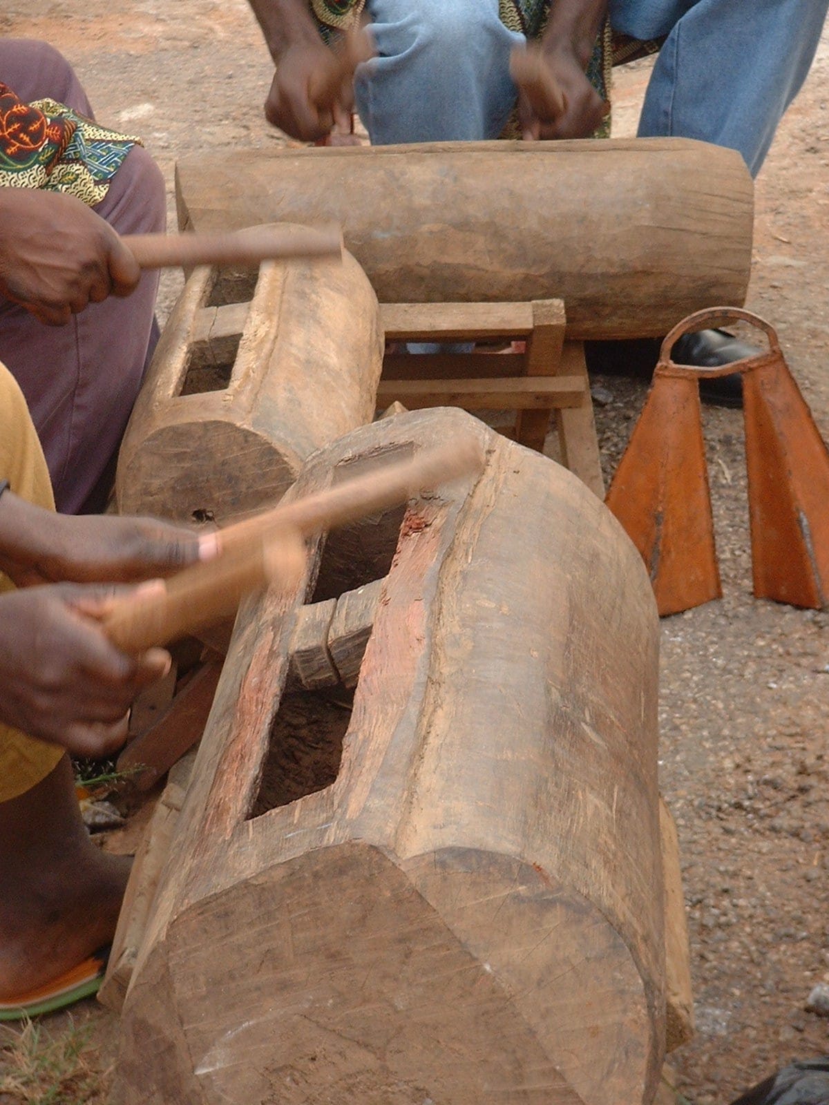 A large gong. Casting metal to a controlled thickness in order to produce a specific pitch is a demanding metallurgical problem as well as a musical one.
