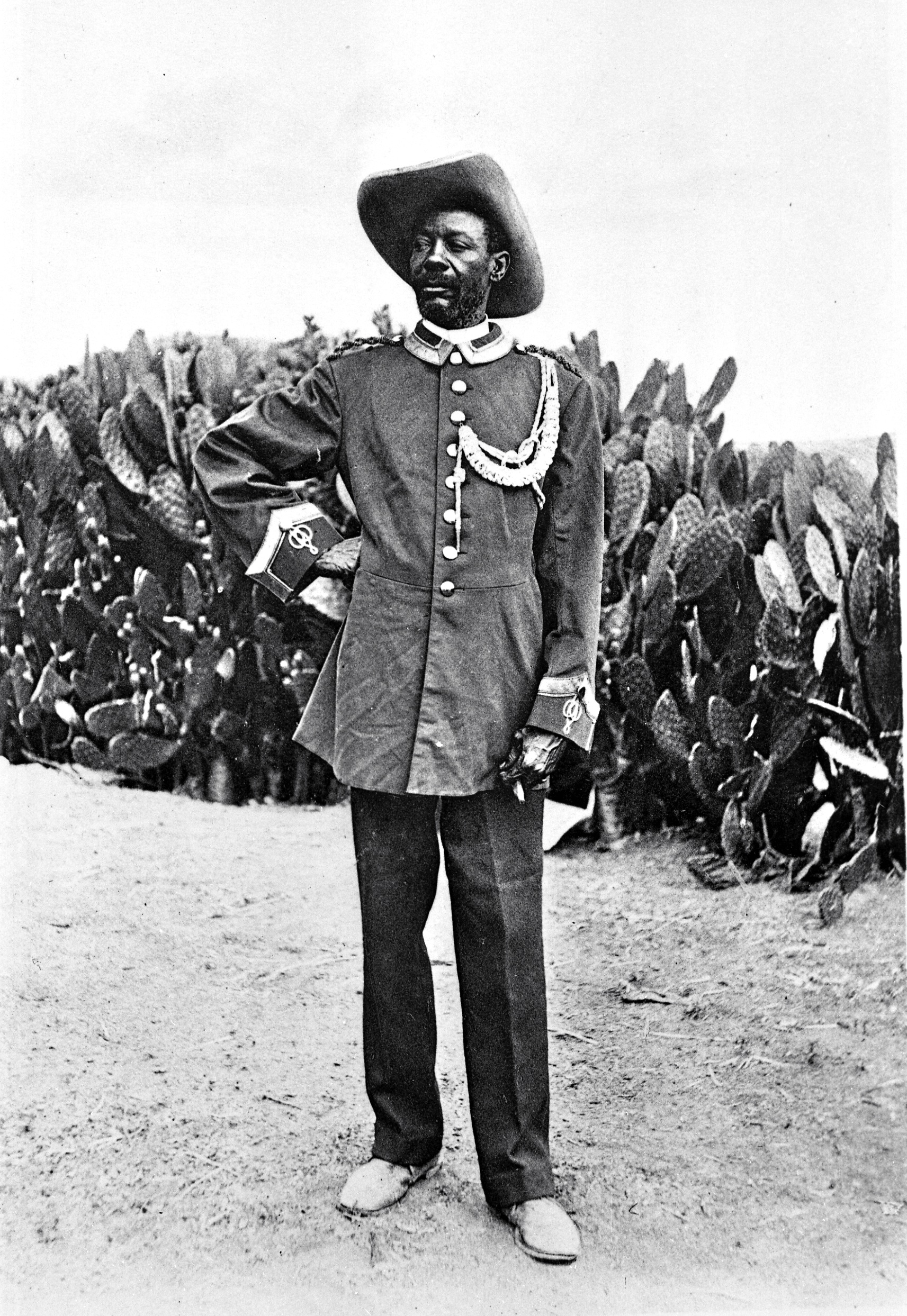 Samuel Maharero, a Herero leader during the uprising against German colonial rule that was brutally crushed. Credit: Unknown photographer (Public domain).
