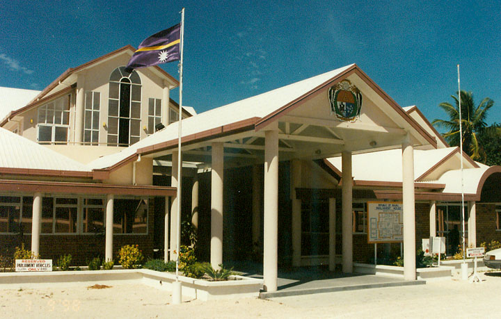 The parliament of Nauru, the seat of government of the world's smallest island nation. Credit: User:CdaMVvWgS (Public domain).
