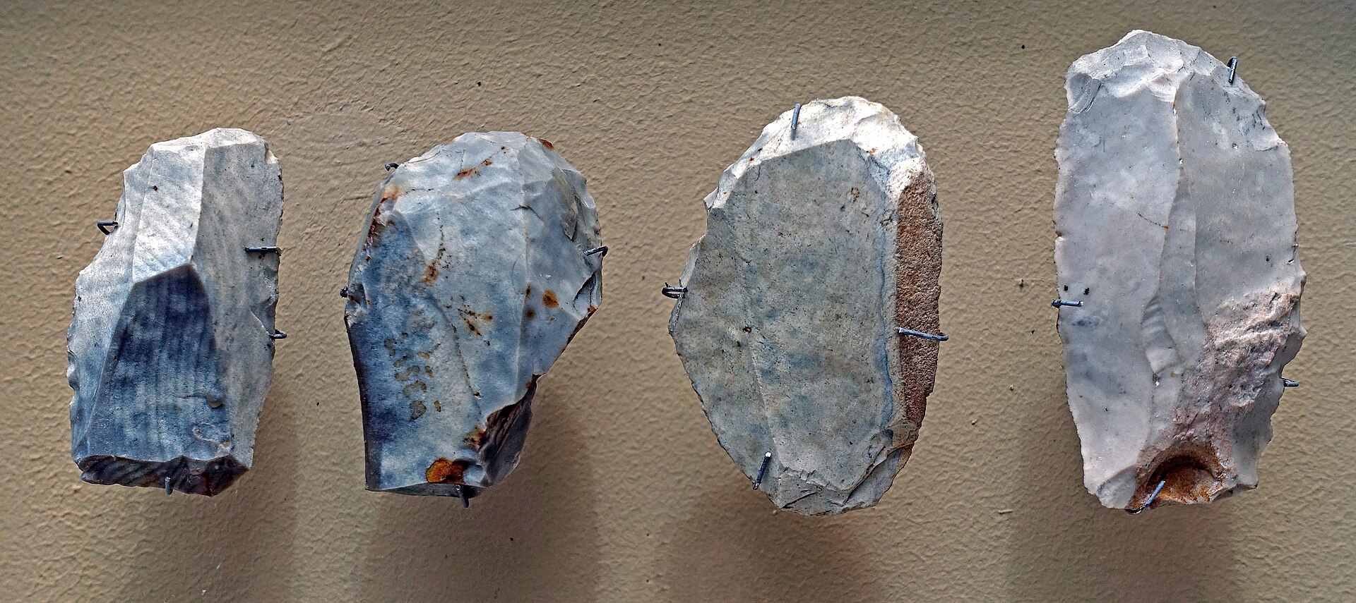 Stone tools left by ancient humans, clues to how Neanderthals lived and competed.
