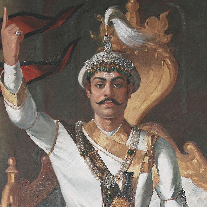 Prithvi Narayan Shah, who unified Nepal into a single kingdom in the eighteenth century. Credit: Unknown authorUnknown author (Public domain).