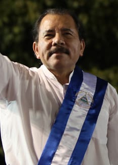 Daniel Ortega, the Sandinista leader who has ruled Nicaragua since 2007, at an earlier inauguration. His long tenure, marked by the deadly suppression of the 2018 protests and the jailing and exile of opponents, is widely described abroad as a slide into dictatorship.
