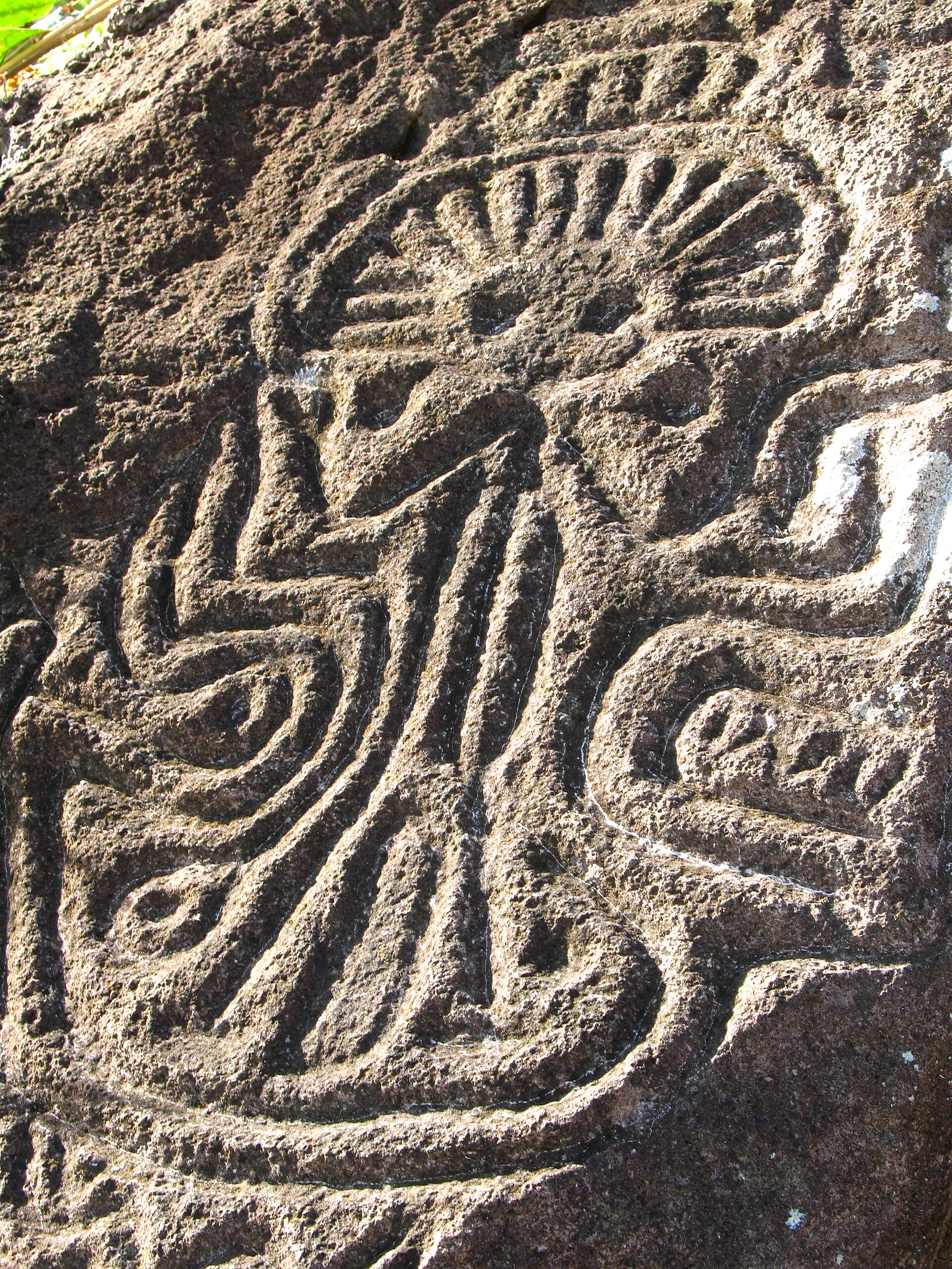 An ancient petroglyph on Ometepe Island in Lake Nicaragua. Carved by the Indigenous peoples of the Pacific region, such images are among the oldest traces of human life in the land of lakes and volcanoes.