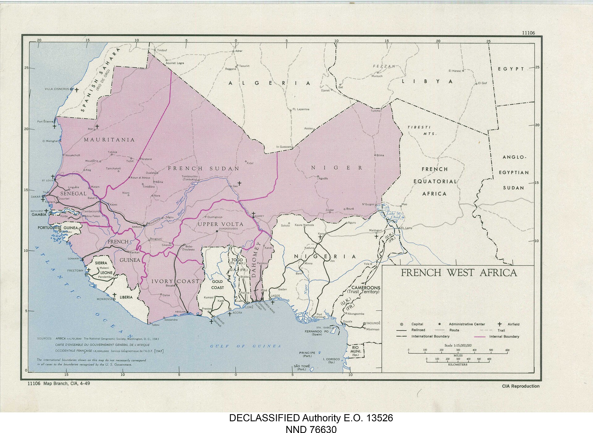 A map of French West Africa in 1949. Niger was one of the poorest and most neglected territories of this vast federation, ruled from afar and drawn into the wider French colonial world until independence in 1960.