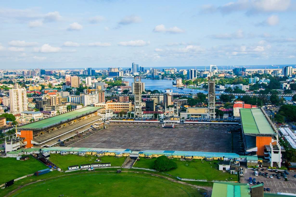 Lagos, Nigeria's commercial capital. A coastal megacity of well over fifteen million people, it is the economic engine of the country and a fast-growing hub for business and the arts.