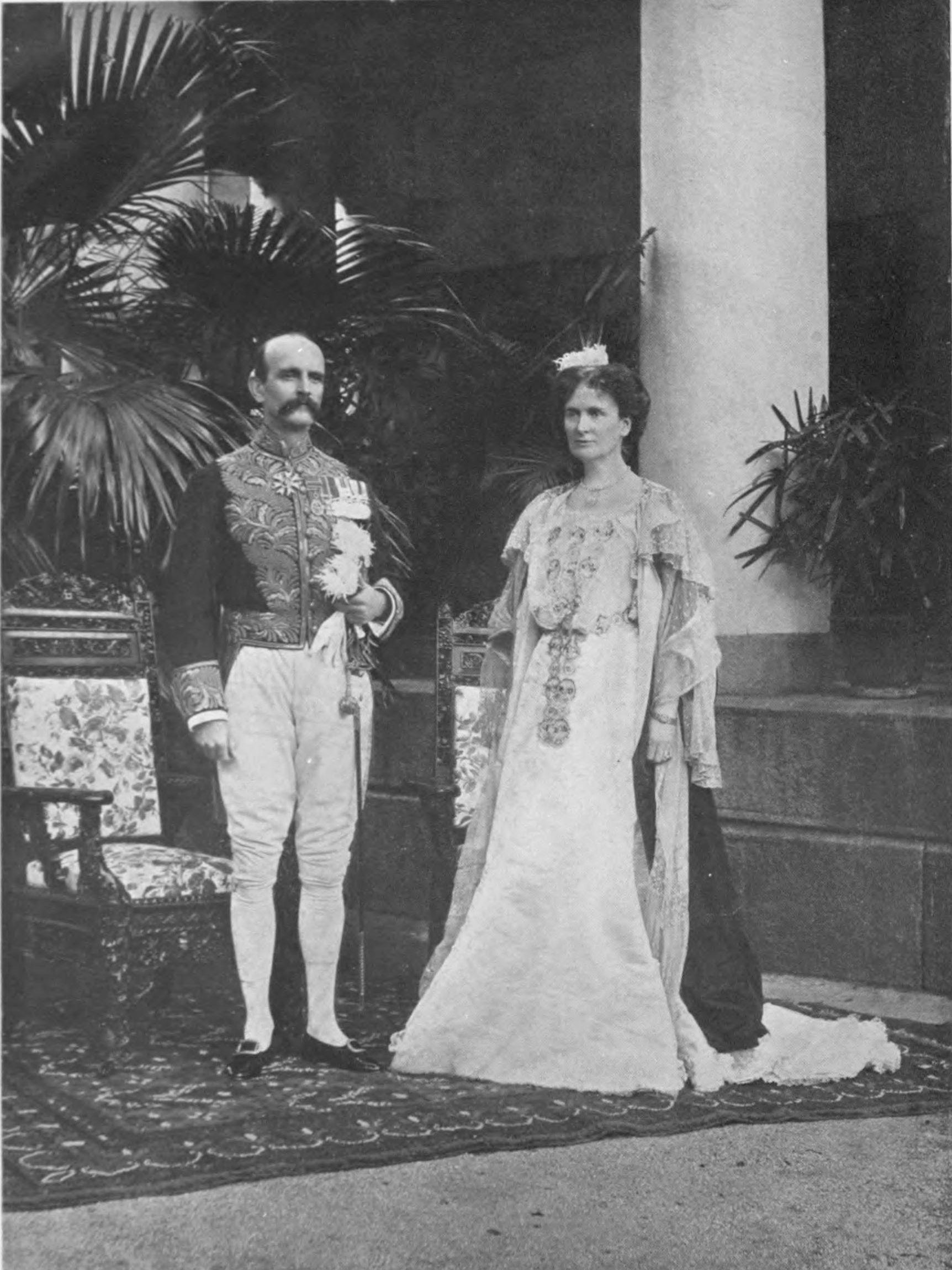 Lord Lugard, with Lady Lugard. As British administrator he amalgamated the northern and southern territories into a single colony of Nigeria in 1914, joining hundreds of peoples who had never shared a state.