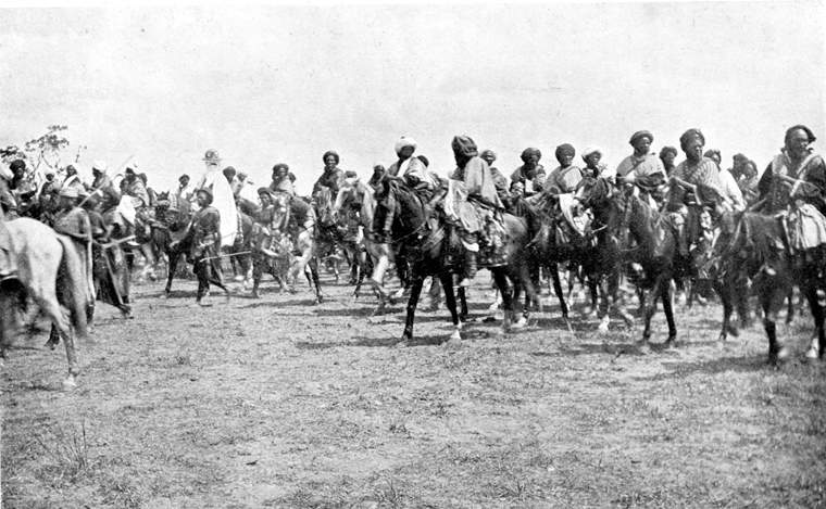 The Emir of Kano with cavalry in 1911; the northern emirates have been centres of Islamic culture for centuries. Credit: Morel, Edmund D., 1873-1924 (Public domain).