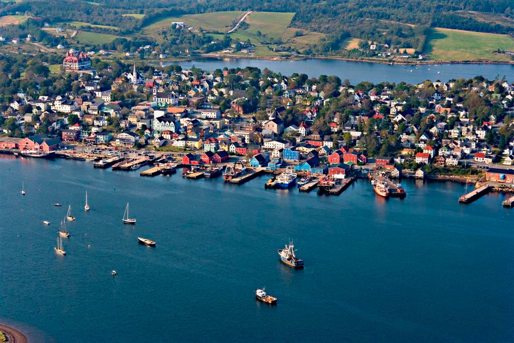 The old town of Lunenburg, a remarkably preserved British colonial port and a world heritage site. Its brightly painted waterfront recalls the shipbuilding and fishing that made Nova Scotia a seafaring nation.