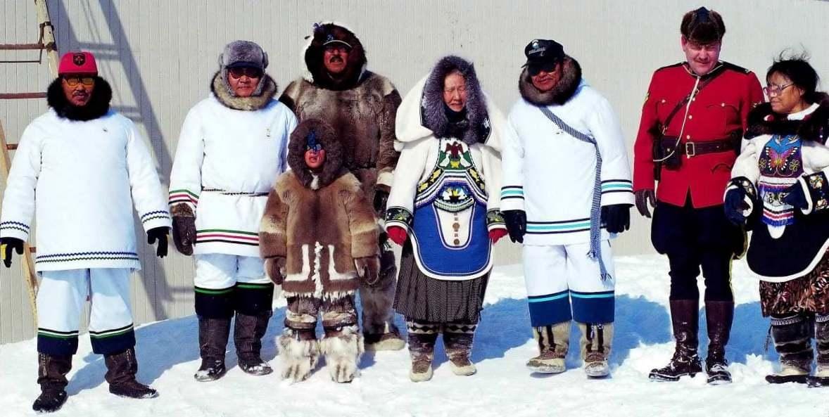 Celebrations marking the creation of Nunavut on the first of April 1999. Carved out of the Northwest Territories after decades of Inuit negotiation, it gave the Inuit a homeland in which they form the great majority.