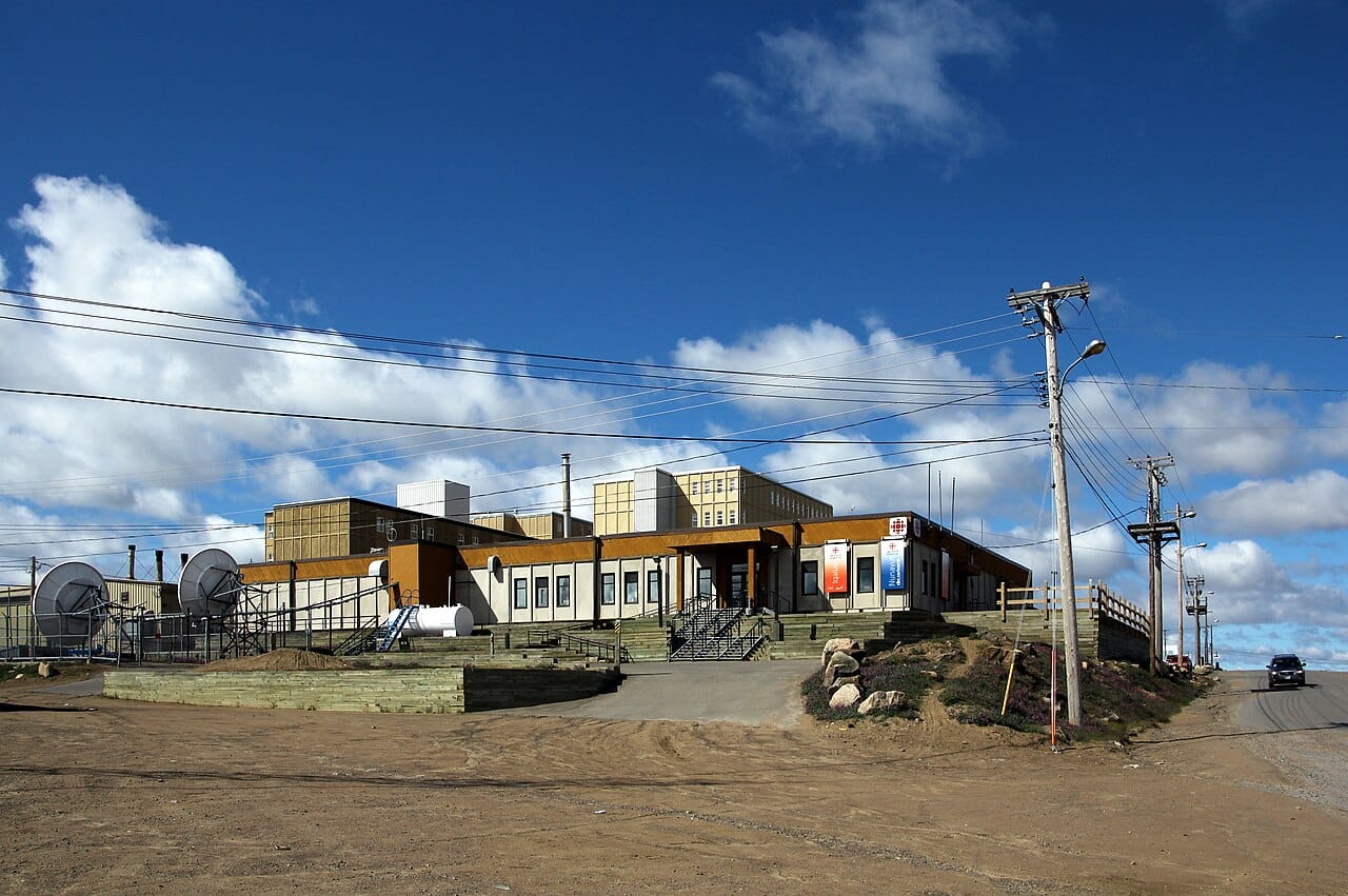 The CBC studio in Iqaluit, the capital of Nunavut. Broadcasting in Inuktitut and English, it is part of the modern life of a territory that binds scattered Arctic communities together.