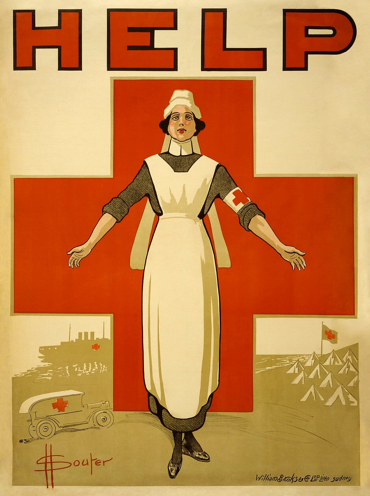 A Red Cross nurse. Wartime demand repeatedly expanded nursing's scope and numbers, and the expansions were not always reversed afterwards.