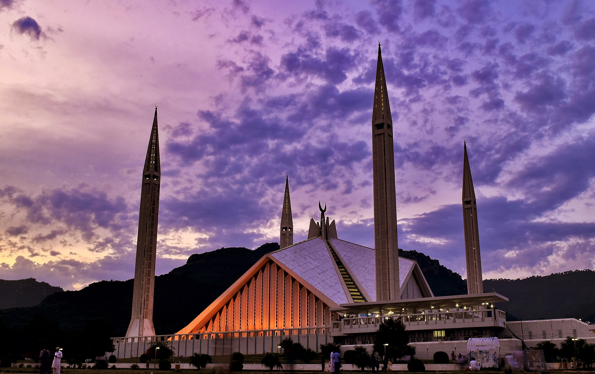 The Faisal Mosque in Islamabad, one of the largest mosques in the world and a symbol of modern Pakistan.