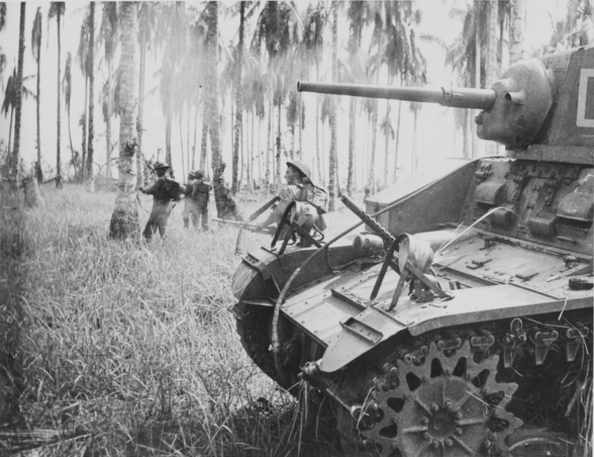 Australian forces in action in New Guinea during the Second World War, when the territory became a major battleground. Credit: George Silk (Public domain).