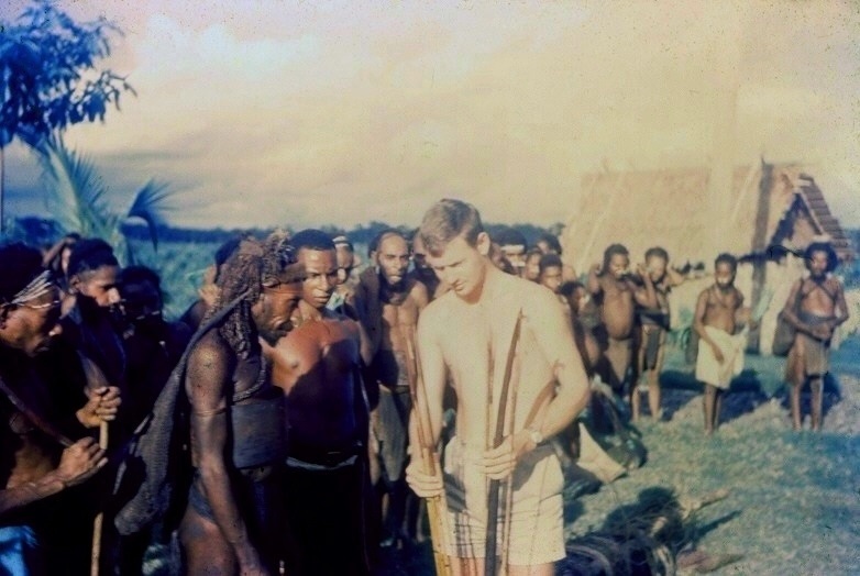 People of the Biami, photographed near a remote patrol post in 1964. So rugged and isolated is the interior of New Guinea that many of its highland peoples had little or no contact with the outside world until the middle of the twentieth century.