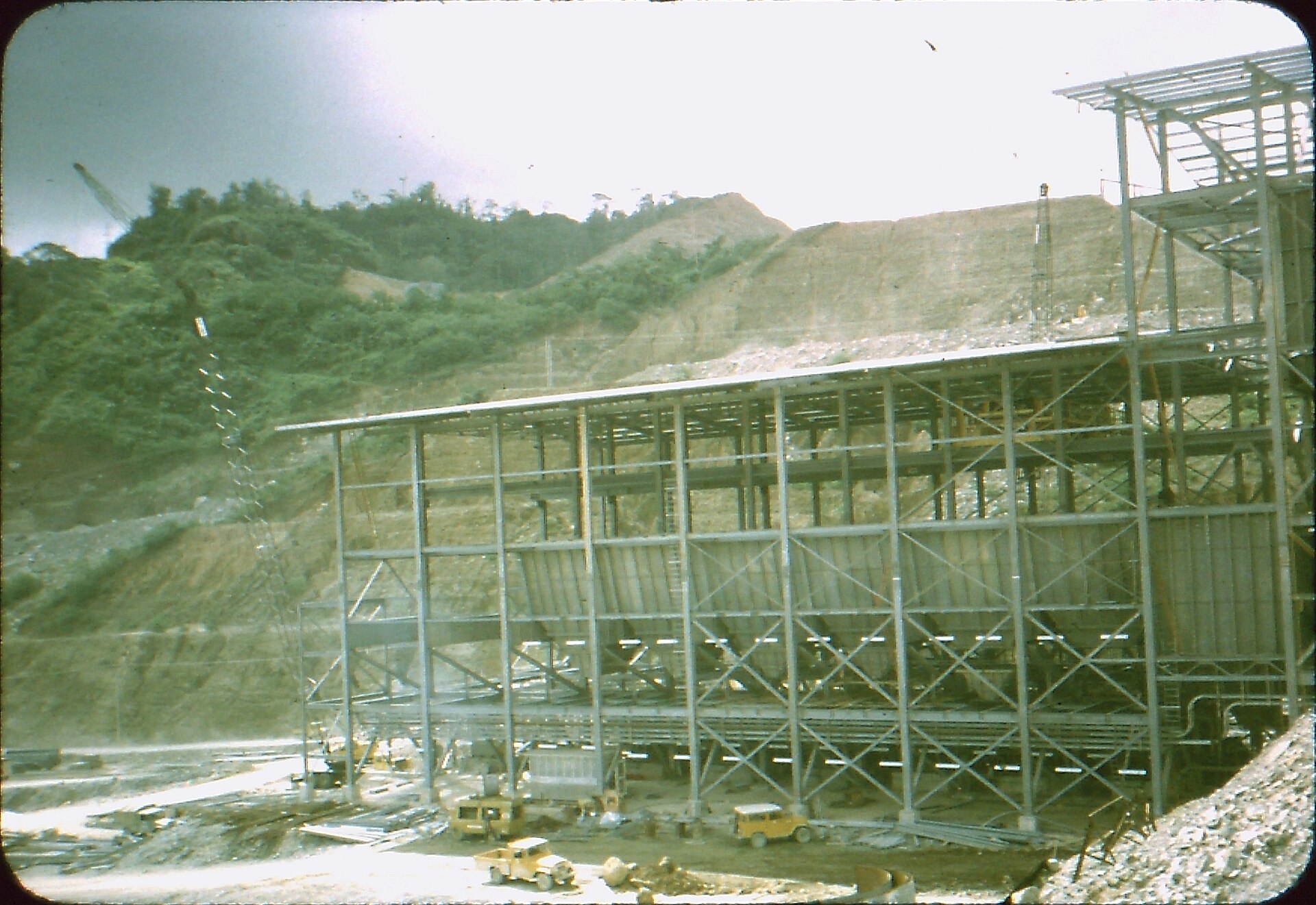 A mineral concentrator under construction in Papua New Guinea. The country's mines of gold and copper, and its huge gas projects, provide most of its export income, though they have often brought disputes over land, profits, and the environment.