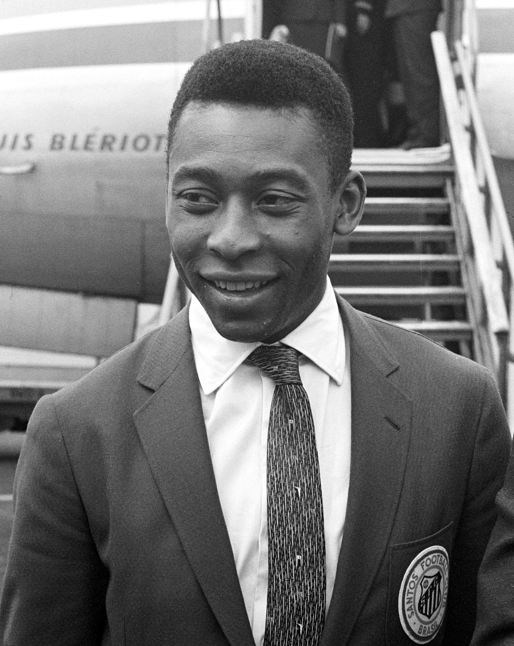 Pelé with Santos abroad; his fame carried Brazilian football worldwide.