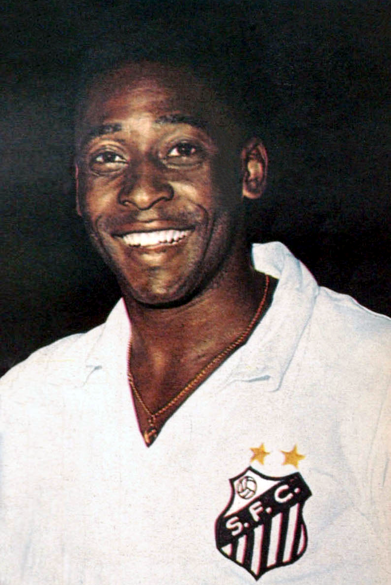 Pelé playing for Santos in 1965, at the height of his powers.
