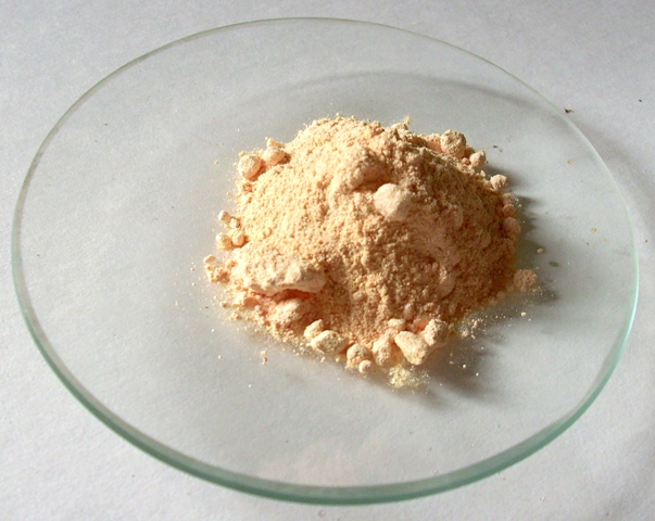A compound of lead, illustrating how elements combine to form new substances.